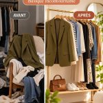 Un blazer noir sur un cintre, symbolisant les tenues polyvalentes