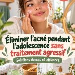 Jeune adolescente souriante avec une peau éclatante après avoir suivi des conseils pour éliminer l'acné.