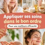 Personne appliquant des produits de soin sur son visage dans le bon ordre pour une peau rayonnante