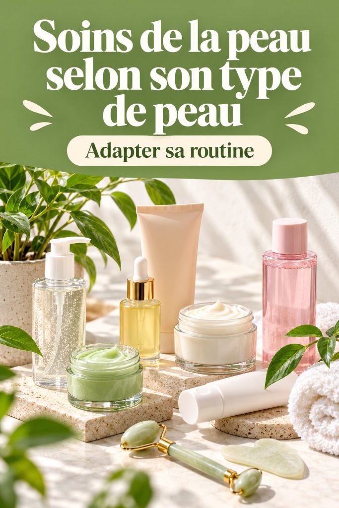 Démonstration de soins de la peau pour différents types de peau.